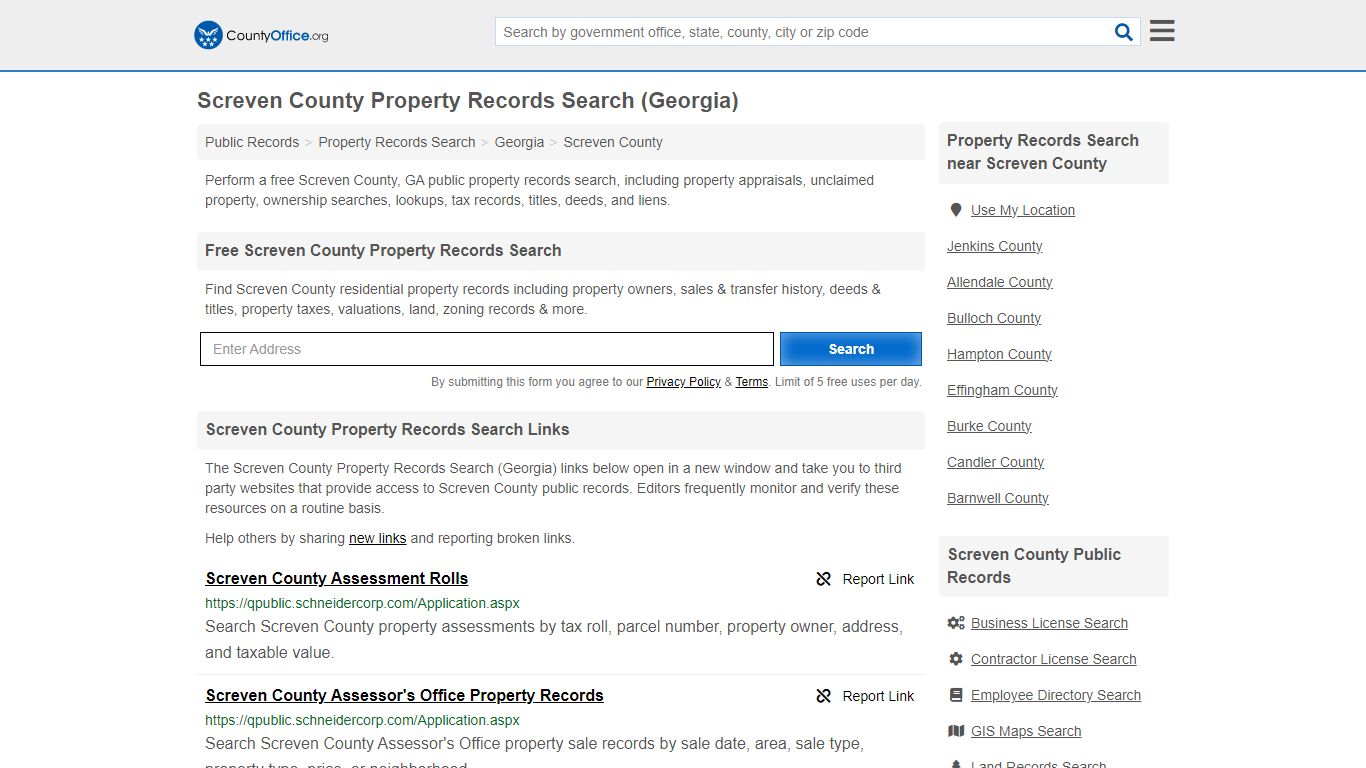 Screven County Property Records Search (Georgia) - County Office